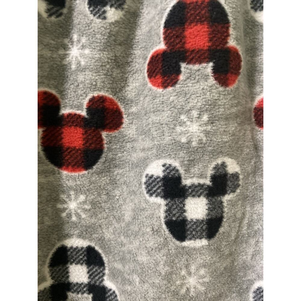 Disney Mickey Mouse Logo Pajama Bottoms Fleece Lounge Pants Elastic Waist XS - Picture 4 of 8